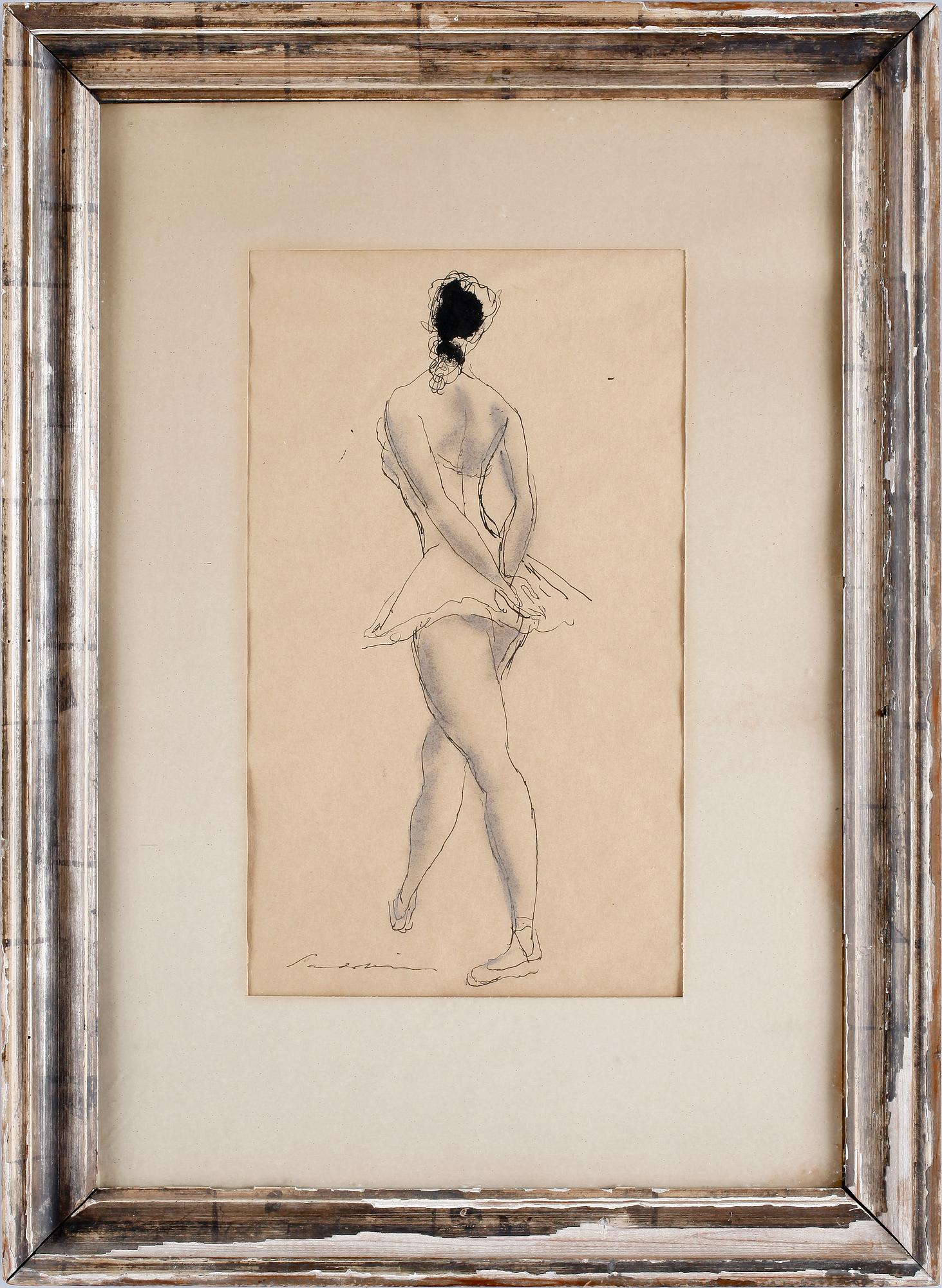 EBBE SANDOLIN, teckning. Sign.