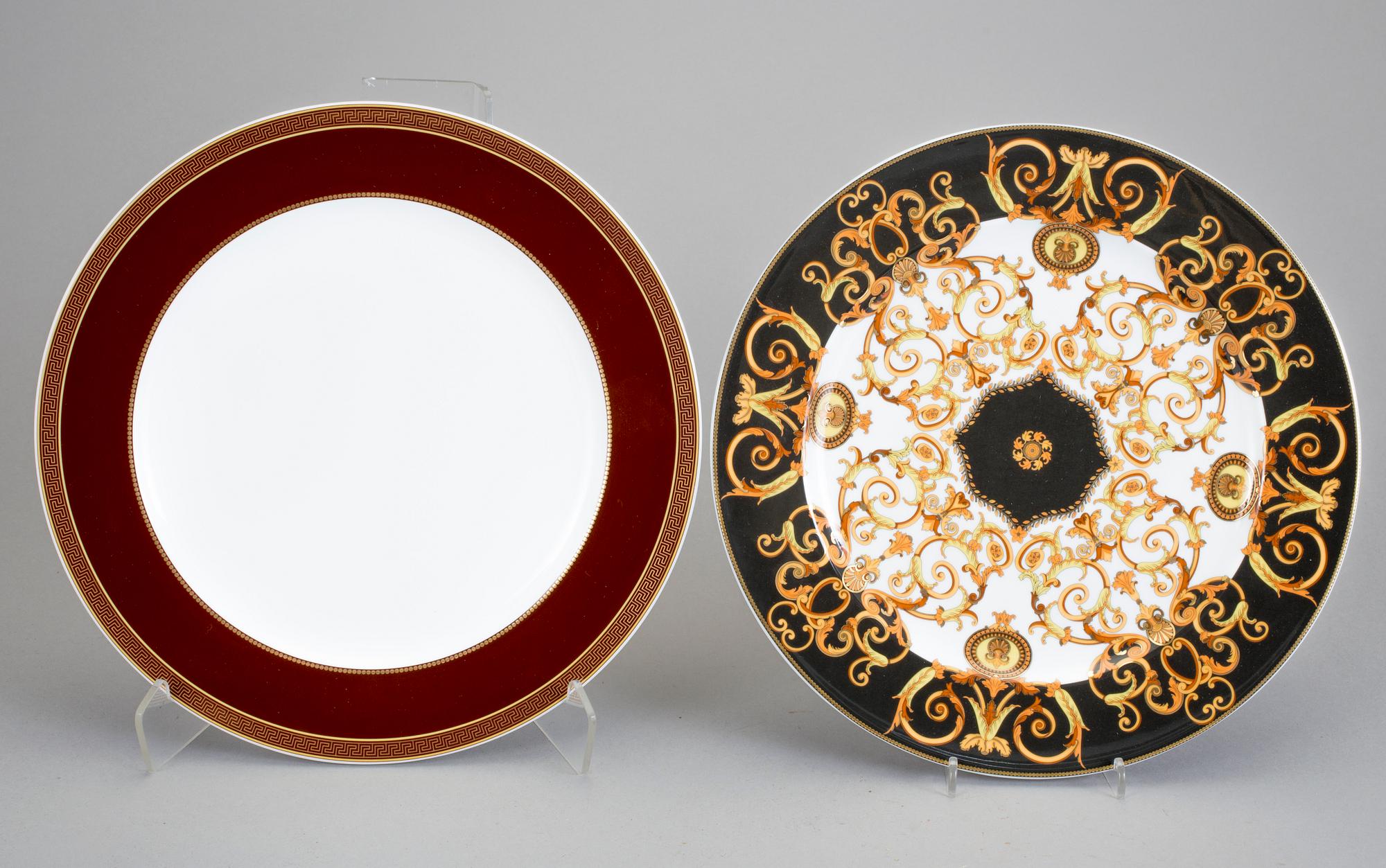 SERVISDELAR, 45st, porslin, mestadels "Barocco", Versace för Rosenthal.