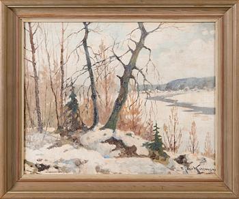 EJNAR KOHLMANN, oil on canvas, signed and dated -49.