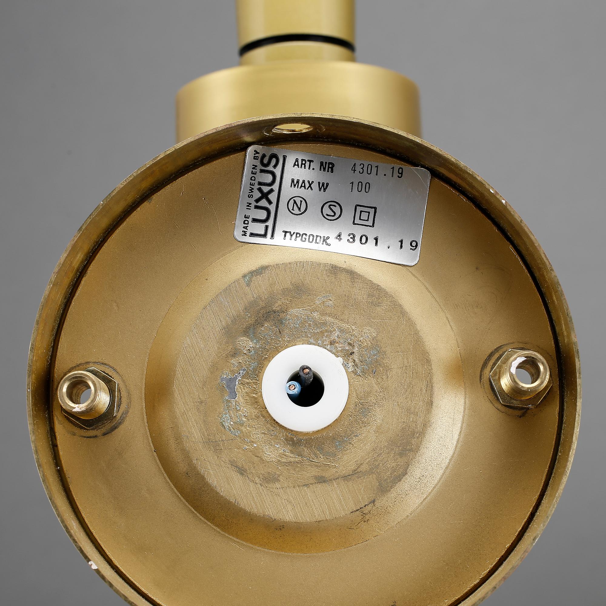 VÄGGLAMPOR, 4 st, Luxus, 1900-talets andra hälft.