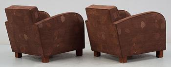 FÅTÖLJER, ett par, Art Deco / funkis, 1930/40-tal.