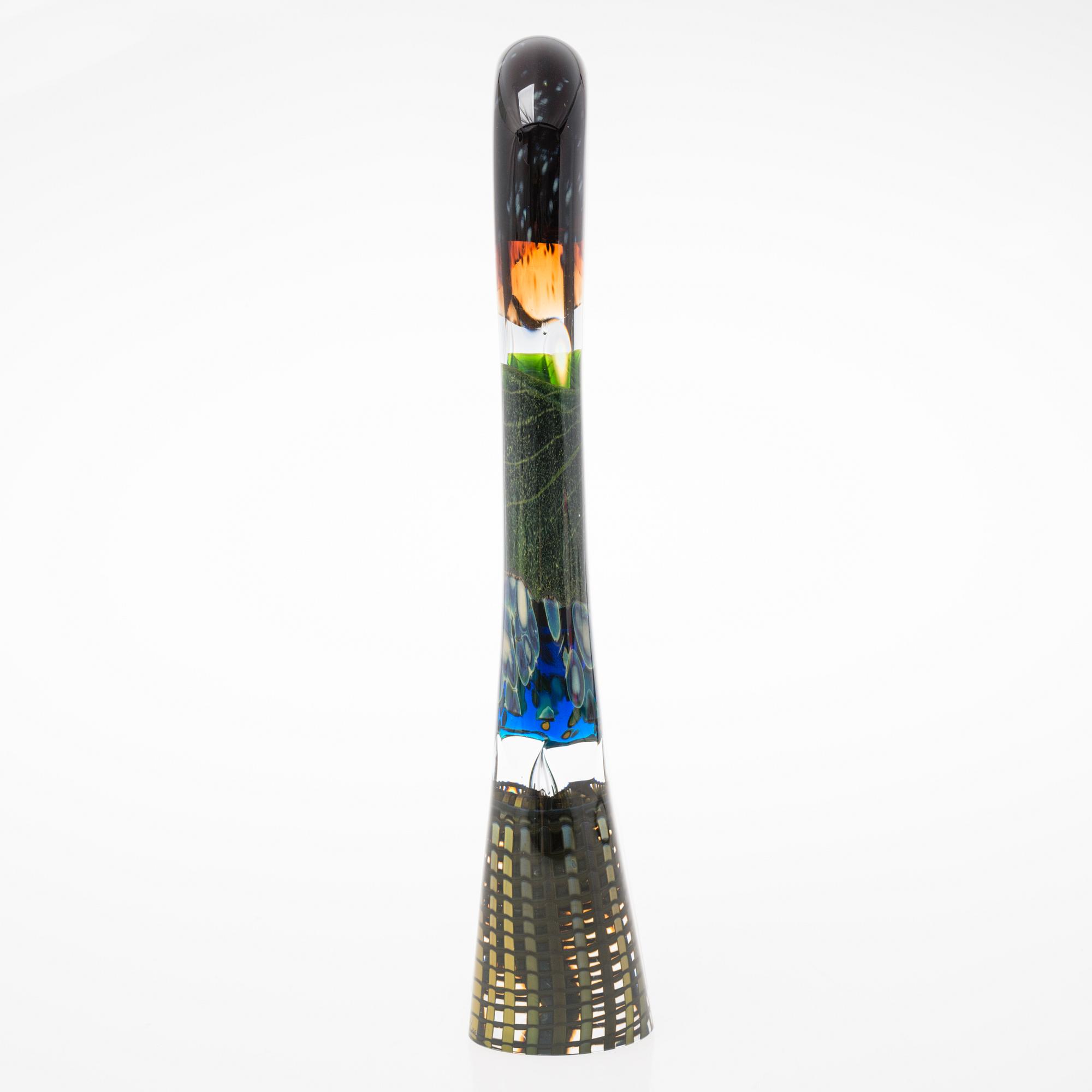 OIVA TOIKKA, glasskulptur "Latina I", signerad Oiva Toikka Iittala 2010, numrerad 3/30.