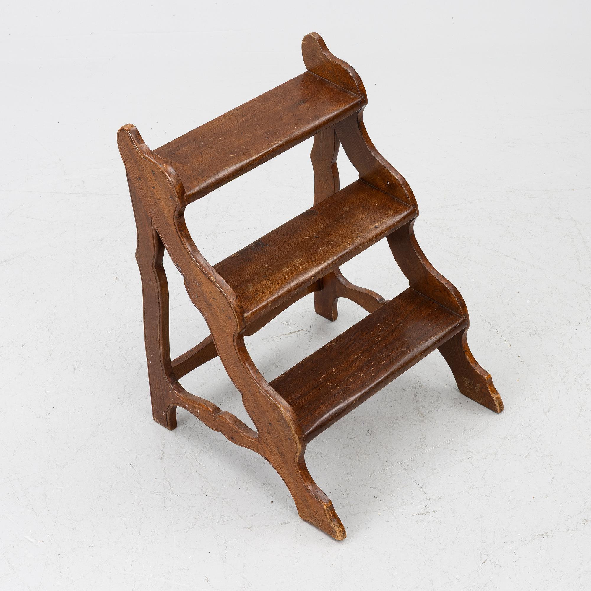 Step ladder/Library ladder, circa 1900.