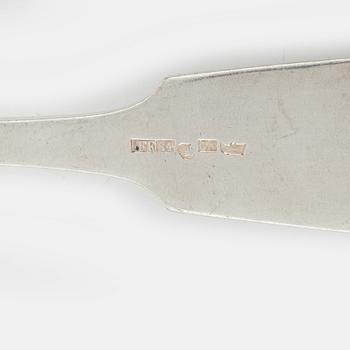 Bestickservis, 76 delar, silver, Finland och Ryssland, mestadels Johan Edvard Fagerroos, Helsingfors, 1860.