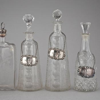 PARTI GLAS, 6 delar, delvis i silver, bland annat Hampton Utilities, Birmingham, 1969.