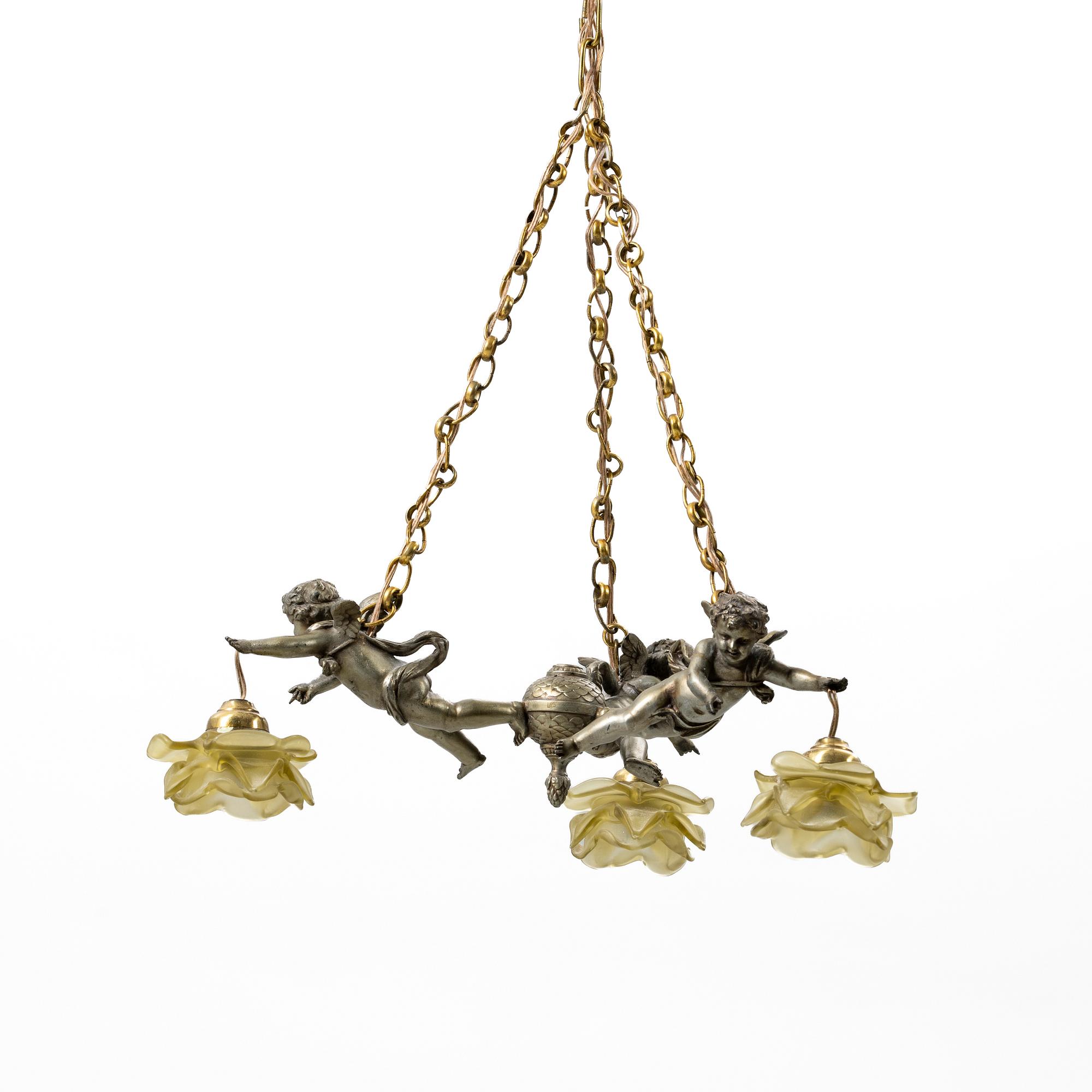 Ceiling lamp, France, turn of the 20th century.
