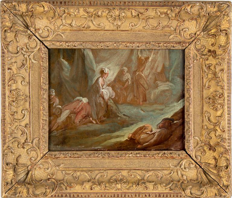 JEAN HONORÉ FRAGONARD, hans krets, olja på duk, ej signerad.