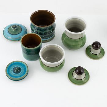 Six pieces of stoneware, Rörstrand, Sweden, latter part of the 20th century.