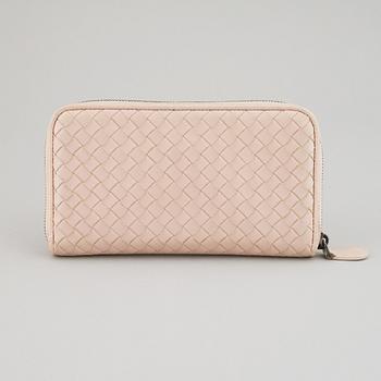 BOTTEGA VENETA, a intrecciato leather wallet.