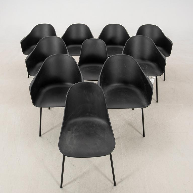 Norm Architects armchairs 8 pcs and chairs 2 pcs "Harbour dining chair" for Audo Copenhagen 2020s.