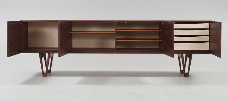 An Ib Kofod Larsen palisander sideboard, Säffle, Sweden, 1960's.