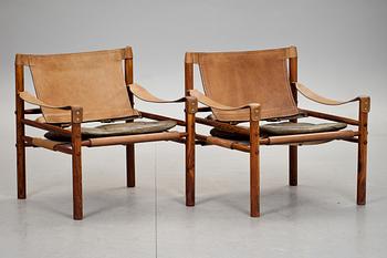 FÅTÖLJER, ett par. "Sirocco", Arne Norell, modellen formgiven 1964.