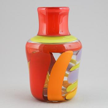Erik Höglund, a glass vase, Strömbergshyttan, 1989.
