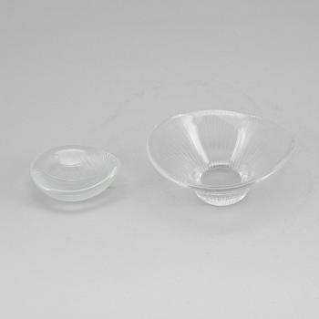 SKÅLAR, 2 st, Tapio Wirkkala, Iittala, Finland, båda daterade 54 respektive 56.