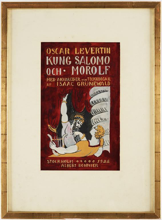 ISAAC GRÜNEWALD, mixed media on paper, 1922.