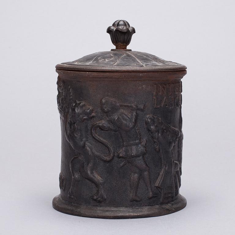 TOBAKSBURK, gjutjärn, 1800-tal.