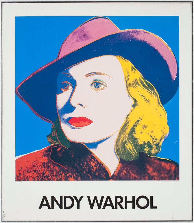 ANDY WARHOL, efter, affisch, Galerie Börjeson.