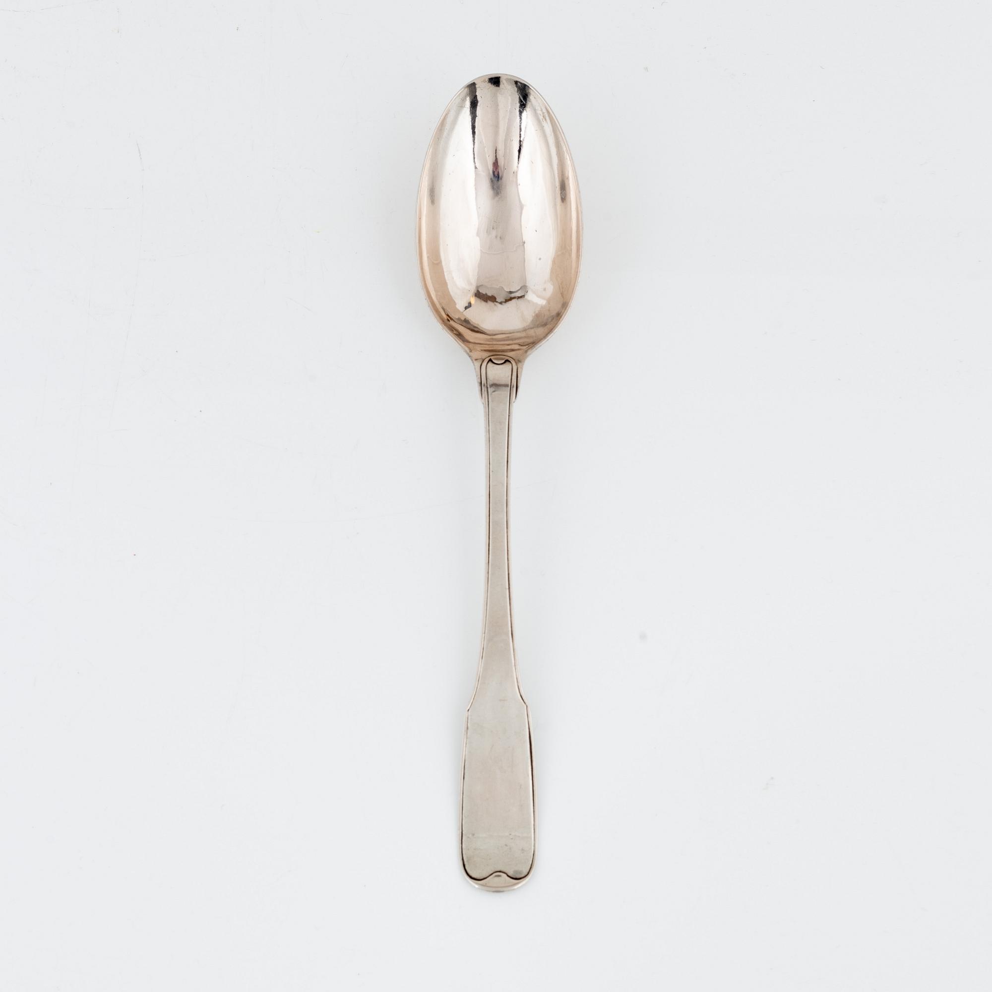 A Silver Serving Spoon, mark of CG Kunzel, Dresden circa 1800.