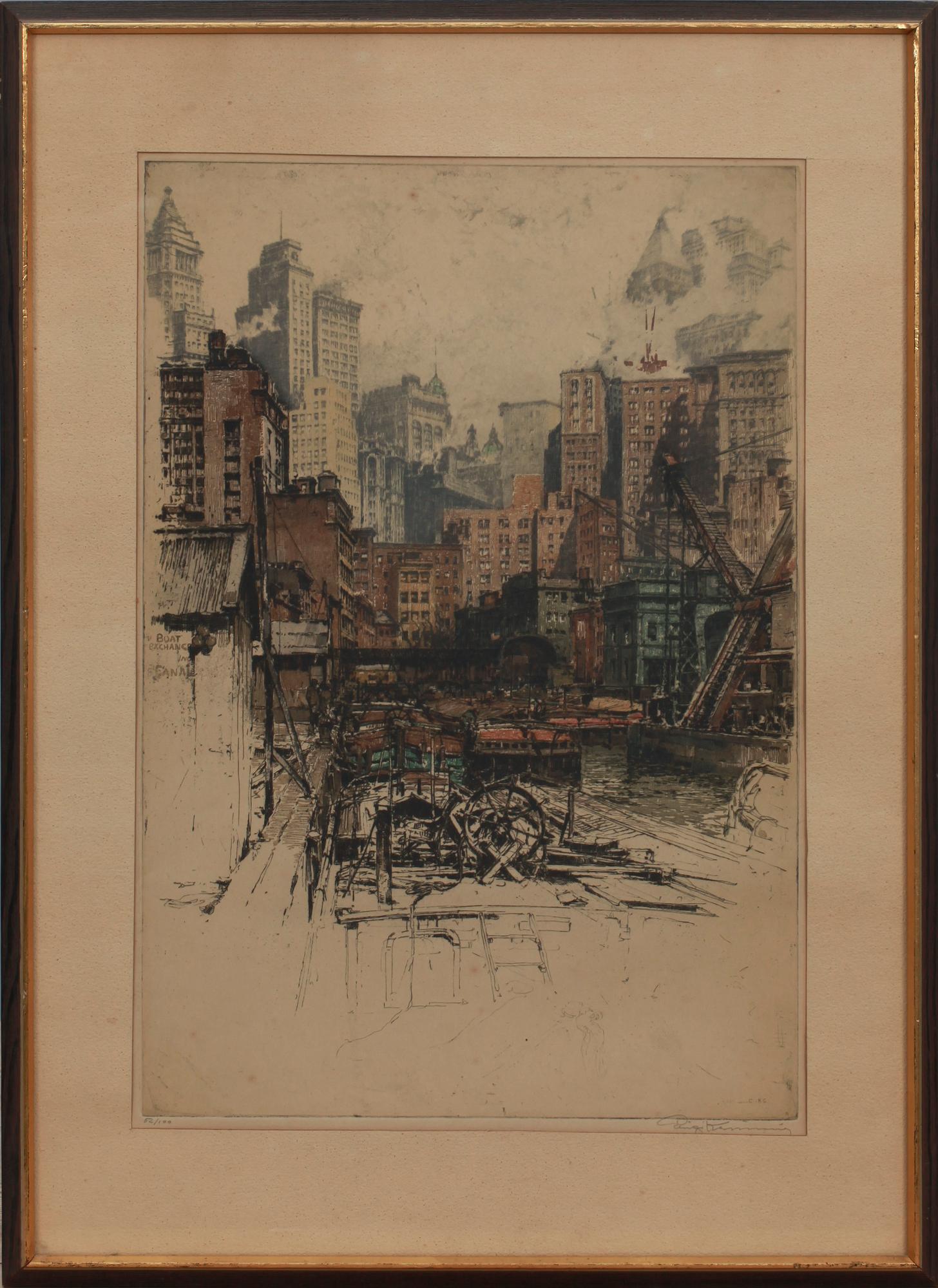 LUIGI KASIMIR, etsning och akvatint, sign o numr 52/100.