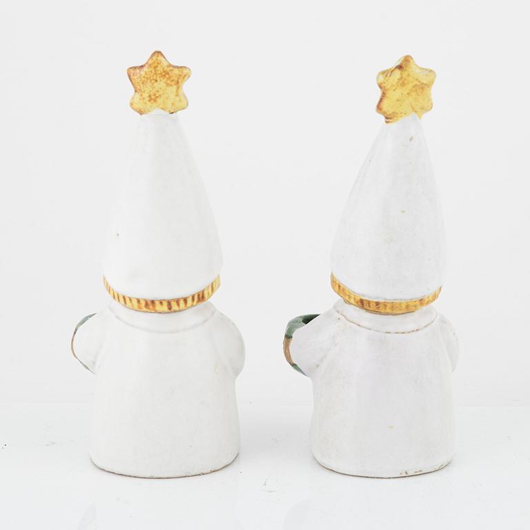 A Lisa Larson seven pieces, stoneware Gustavsberg, Sweden.