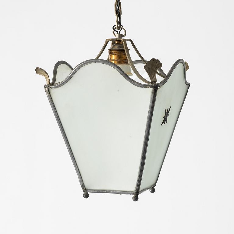 Harald Notini, a ceiling lamp, variant of model "6297", Arvid Böhlmarks Lampfabrik, Stockholm, 1920s.