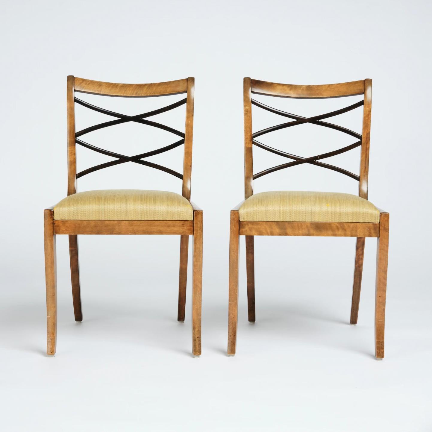 Carl Malmsten, a pair of chairs, Swedish Grace, Svenska Möbelfabrikerna Bodafors, 1920s,.