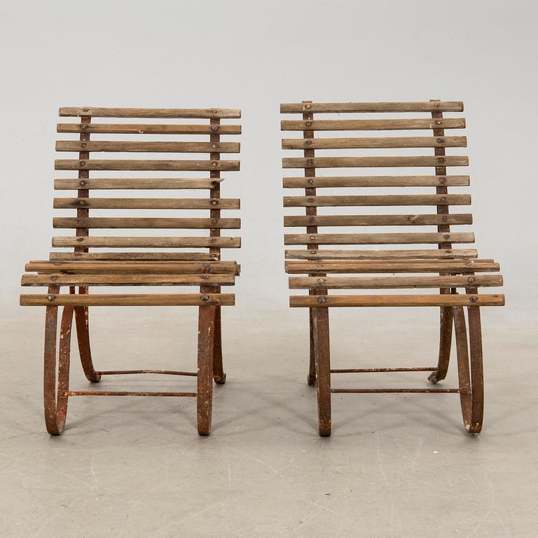 Garden chairs, 6 pieces, early 20th century.