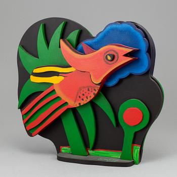 BEVERLOO CORNEILLE, sculpture, painted wood, signed, marked 23/150, dated 2000.