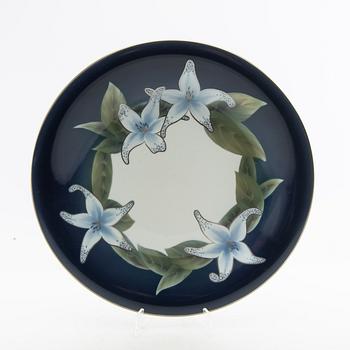 Vaser ett par samt fat Royal Copenhagen Danmark 1900-talets andra hälft porslin.