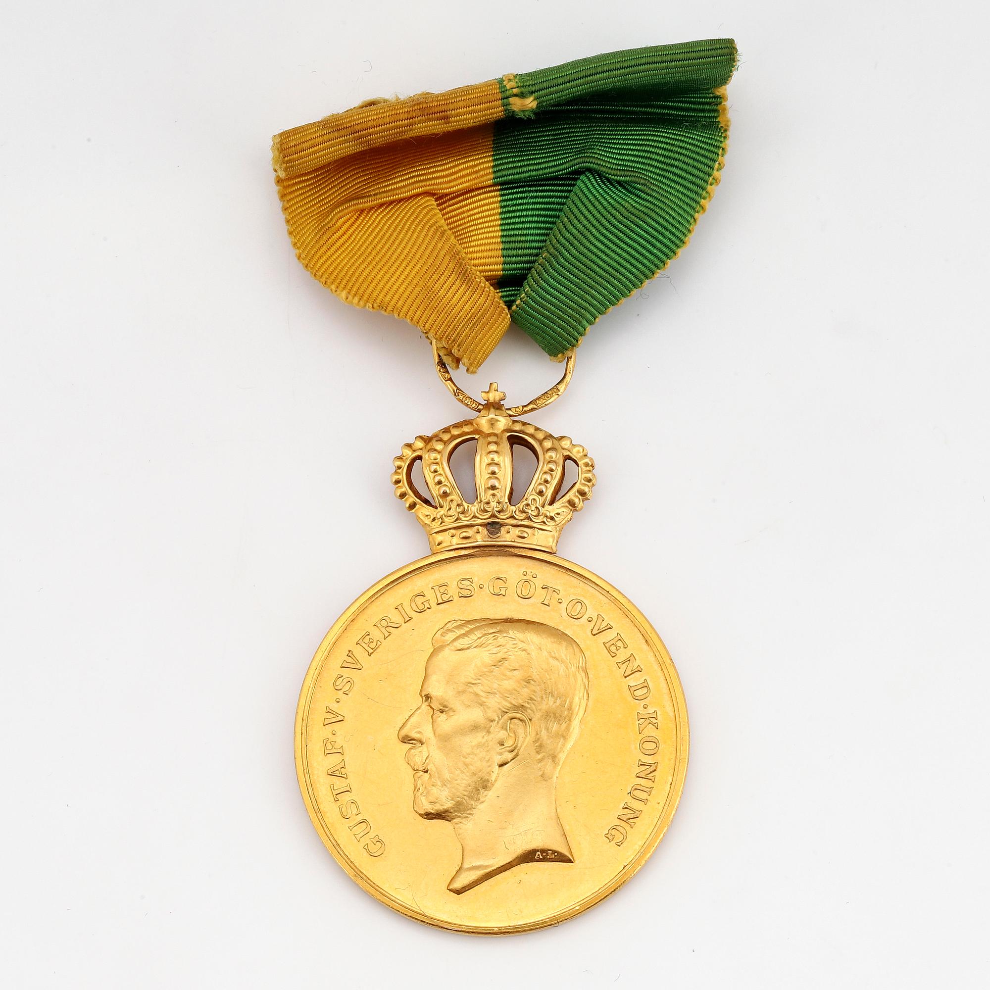 KUNGLIG GULDMEDALJ, Kungliga Patriotiska sällskapet.