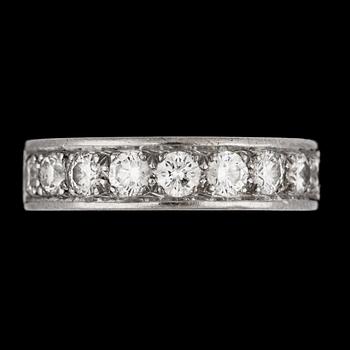 1178. A brilliant cut diamond ring ,tot. 1.60 cts.