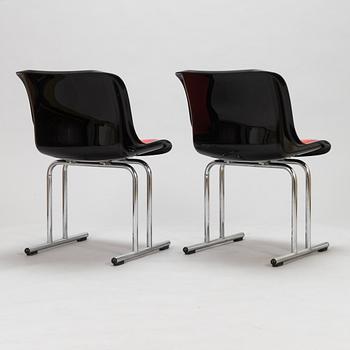 Yrjö Kukkapuro, tuoleja, 4 kpl, malli 3415, valmistaja Haimi, 1970-luku.