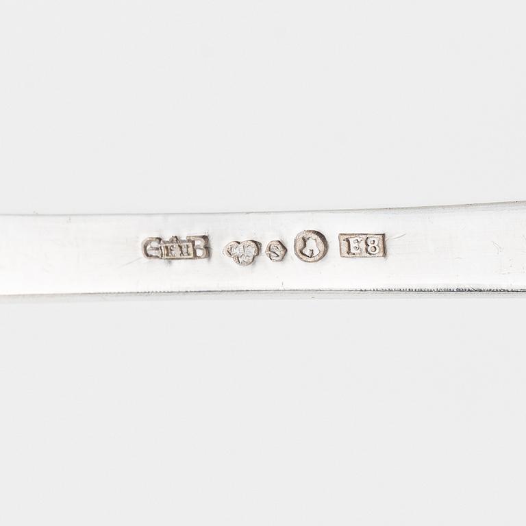 A Swedish silver cutlery, 24 pieces, model 'Rosen', mark of GAB/Nordiska Kompaniet, Stockholm, 1930-31.