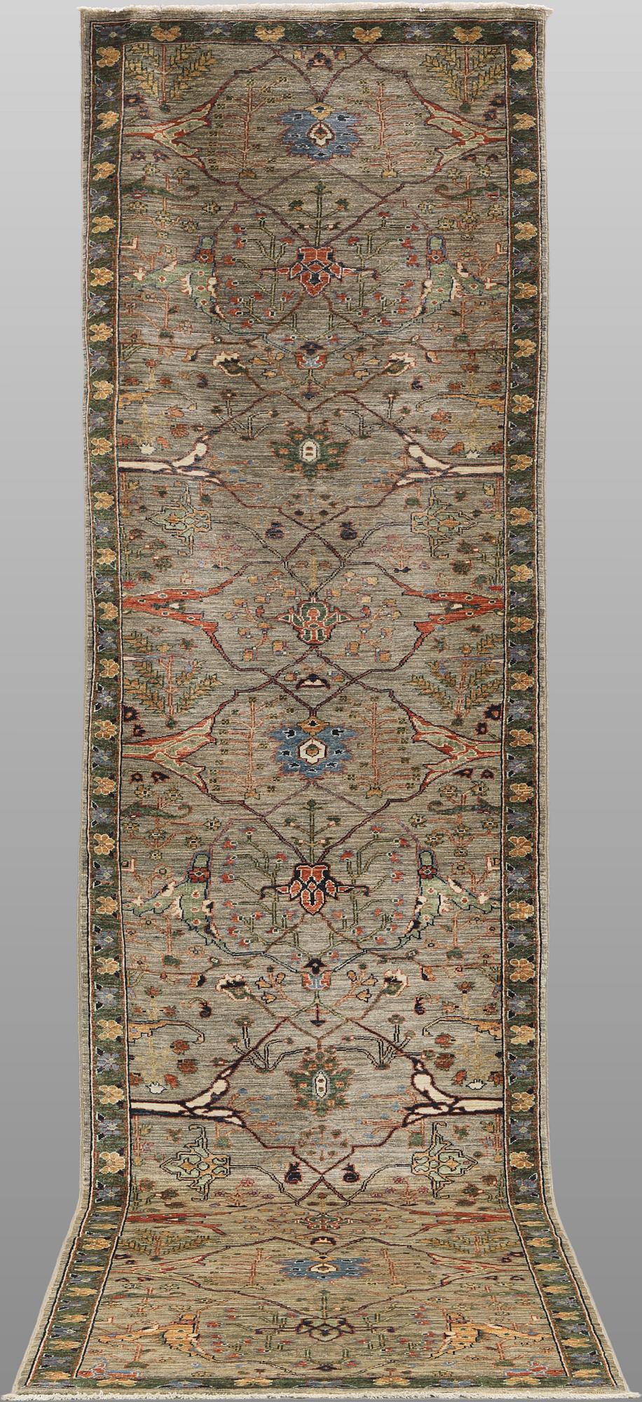A Zigler Design runner carpet, 410 x 88 cm.