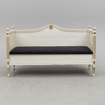 a late gustavian sofa, around the year 1800.