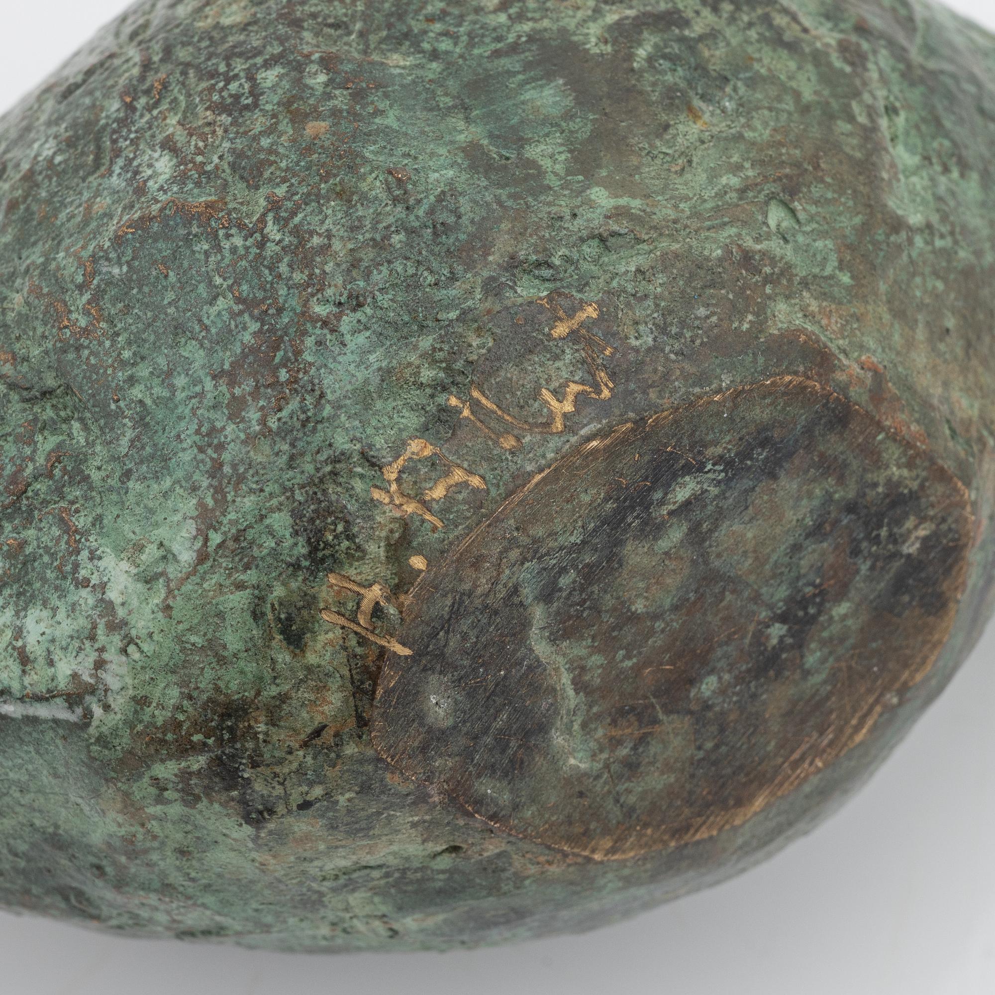 Henrik Allert, skulptur, patinerad brons, signerad.