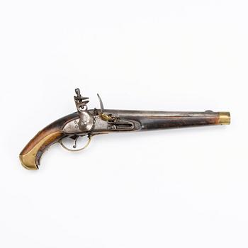 A Russian flintlock pistol, model 1809.