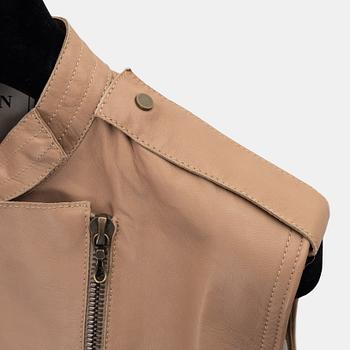 Lanvin, a leather vest, size 38.