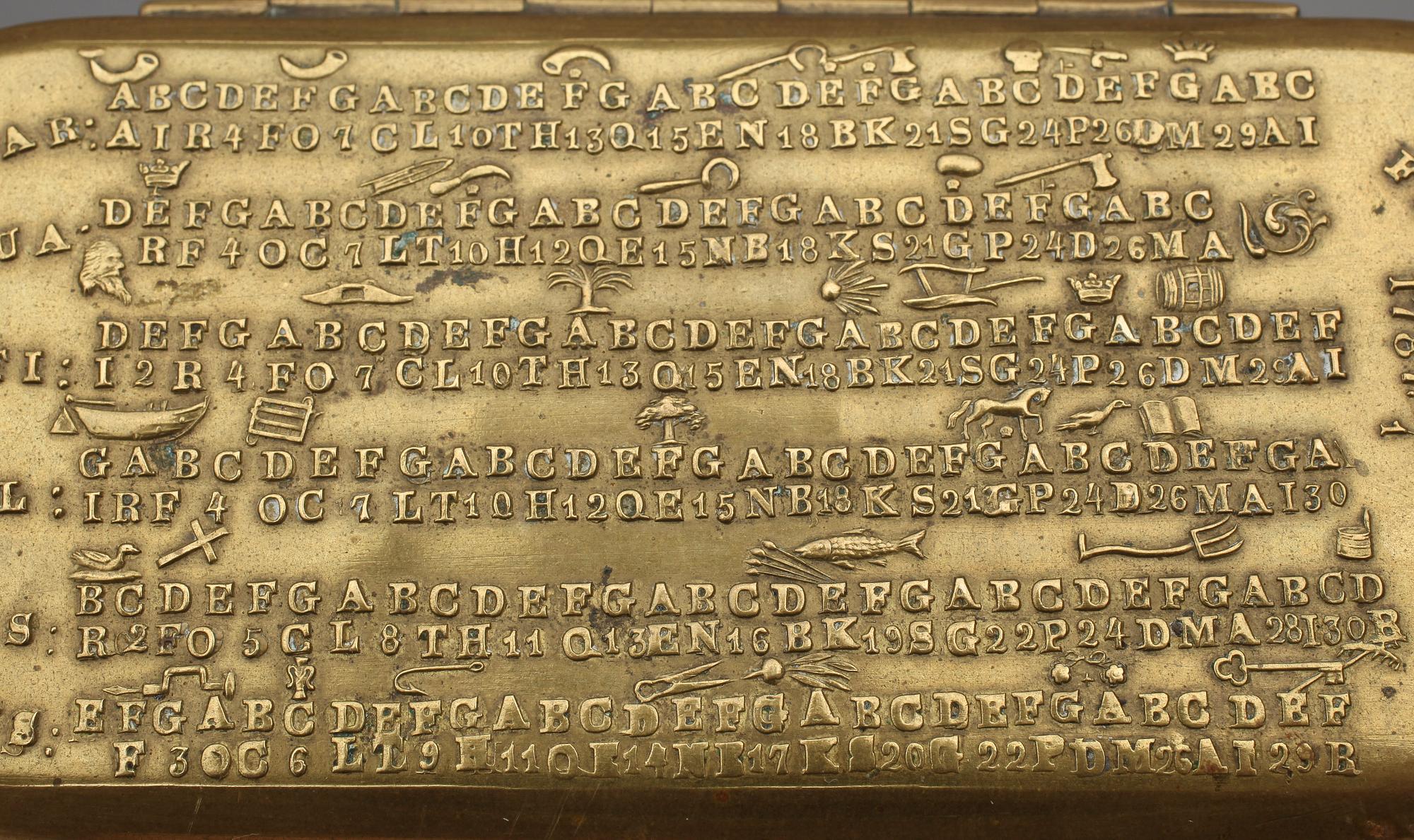 PARTI MÄSSING, 11 delar, 1700-1800-tal.