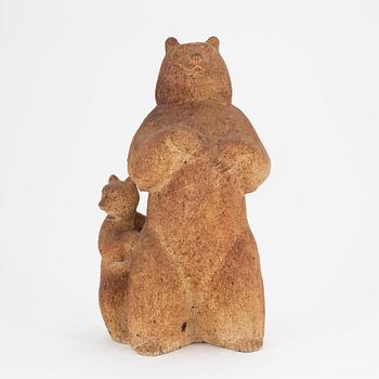 Mari Simmulson, a stoneware sculpture of two bears, Gustavsbergs studio, 1940's.