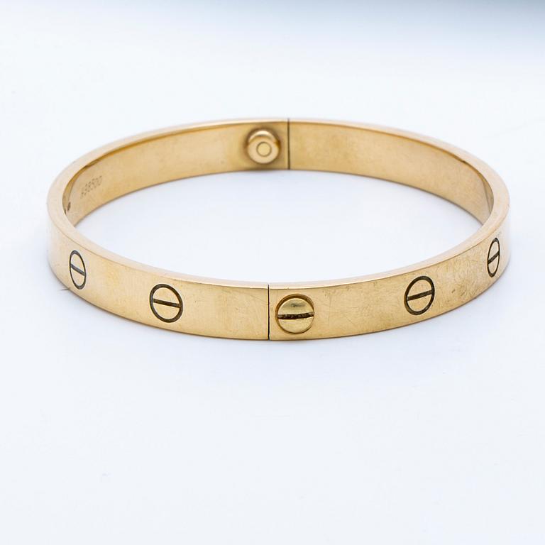 Cartier "Love" bracelet 18K gold, purchased year 2000.