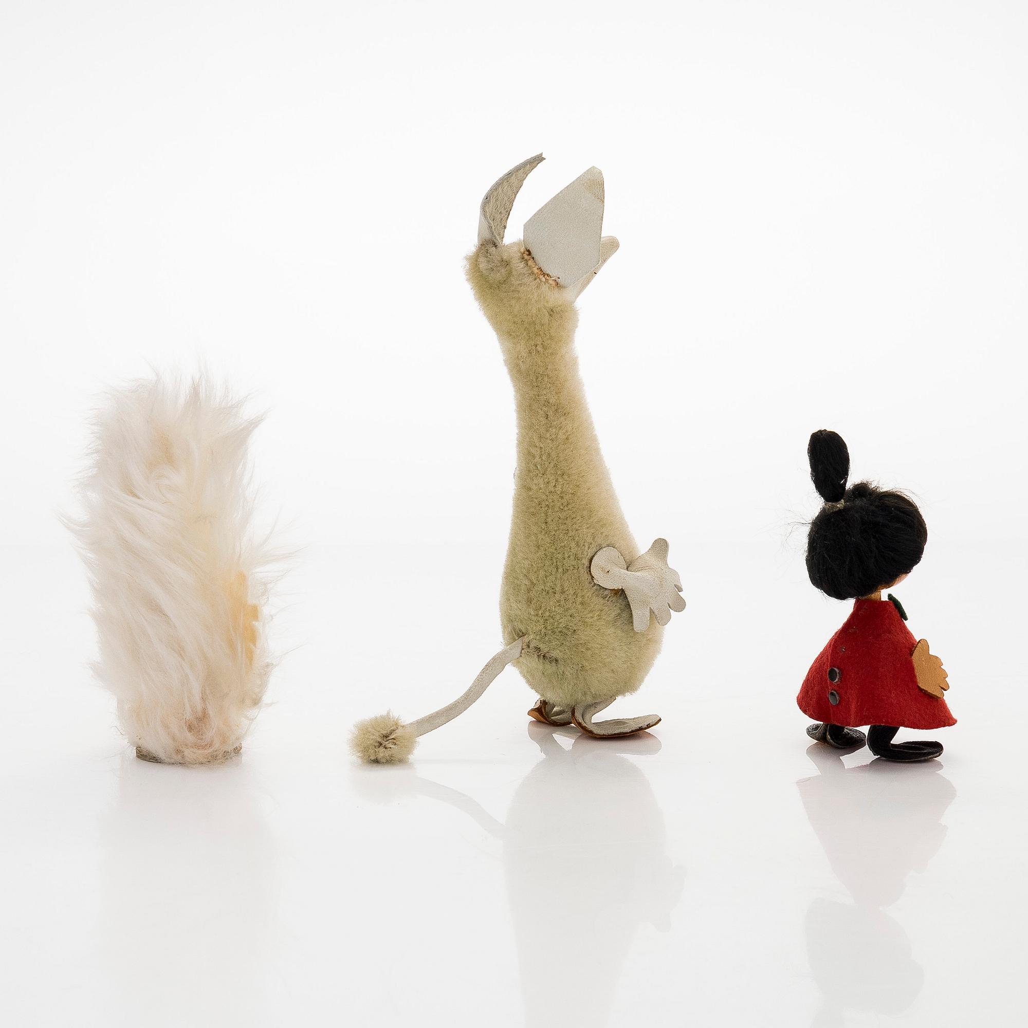 Atelier Fauni, Muminfigurer, 3 st, Atelier Fauni, Finland, 1950-60-tal.