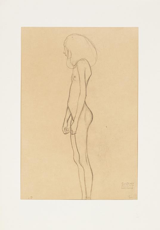 Gustav Klimt, efter, mapp Zeichnungen / Twenty-Five Drawings selected and interpreted by Alice Strobl 1964.