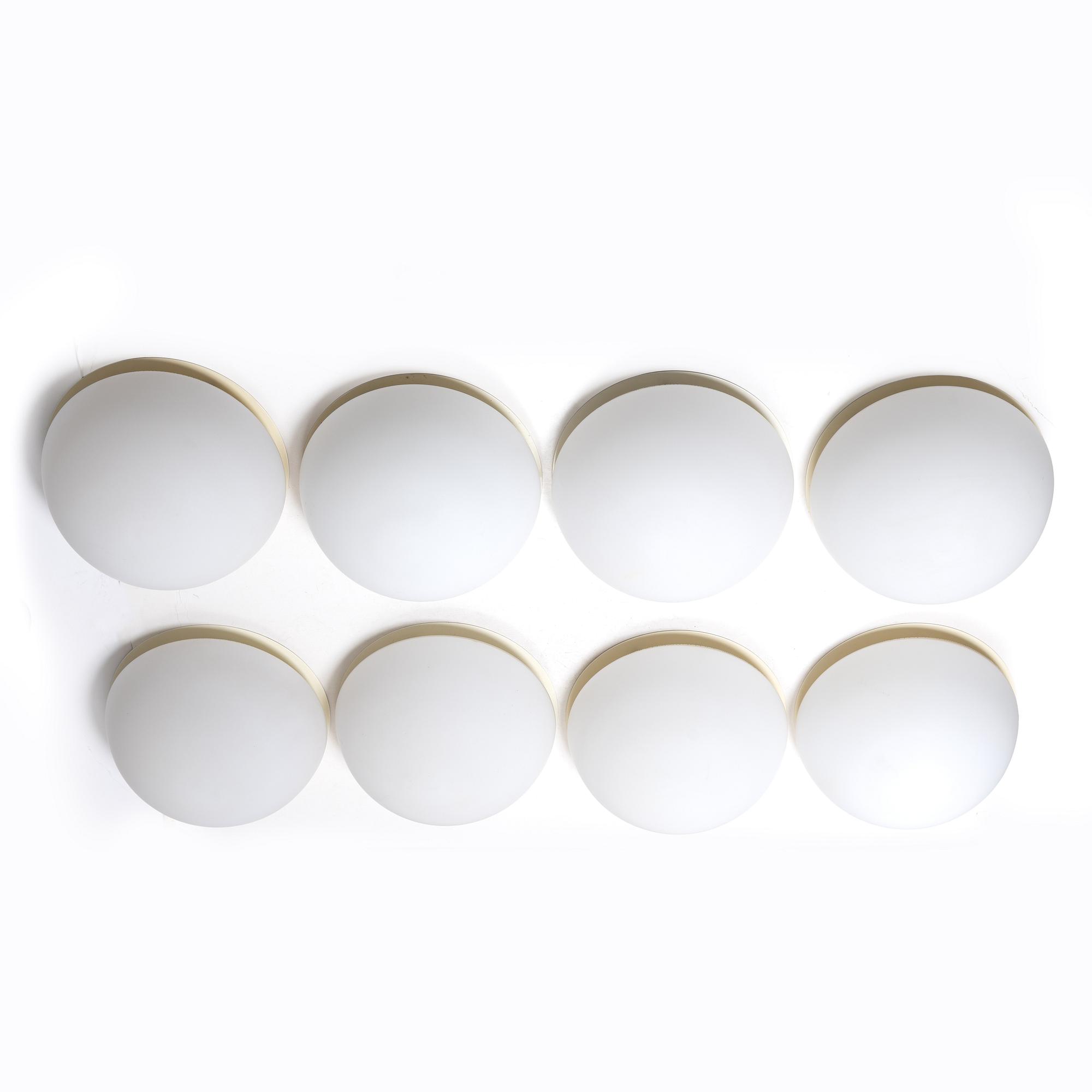 Eight ceiling lamps, Zero, late 20th century.