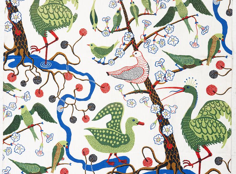 Josef Frank, a 'Gröna Fåglar' roller blind, Svenskt Tenn.