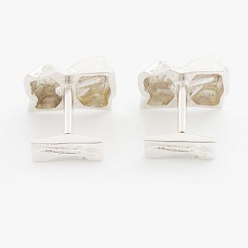 Björn Weckström, Cufflinks, a pair, silver. Lapponia 1972.