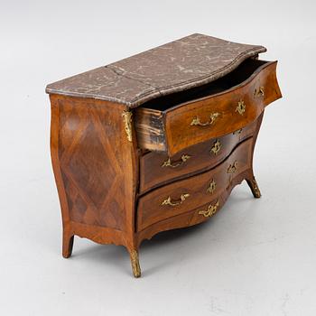 A rococo commode by S. J. Wilhelm (master in Stockholm 1759-82).