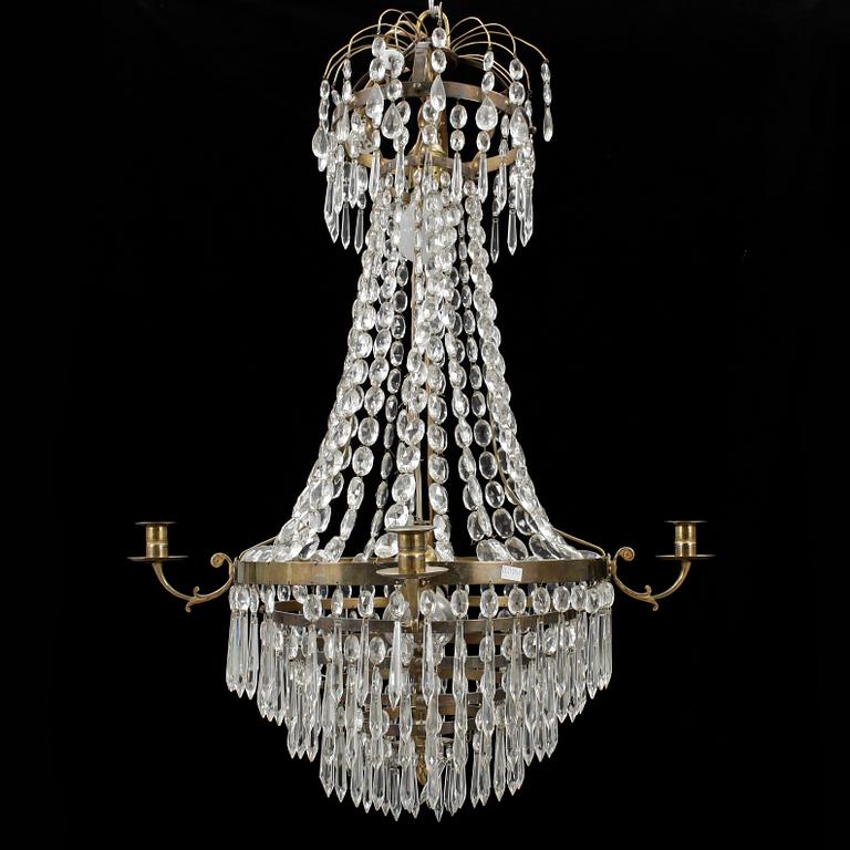 LJUSKRONA, empirestil, 1900-tal. Höjd ca 80cm.