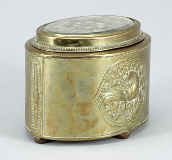 TÉSKRIN, mässing, omkring 1900.