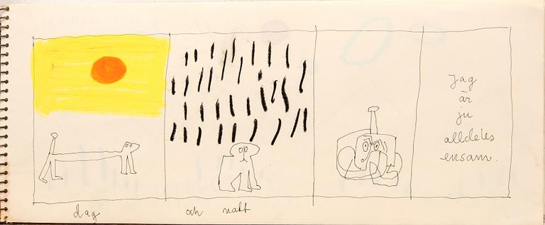 Madeleine Pyk, Sketchbook "One day in the Sahara, thought the Lejonson.....".